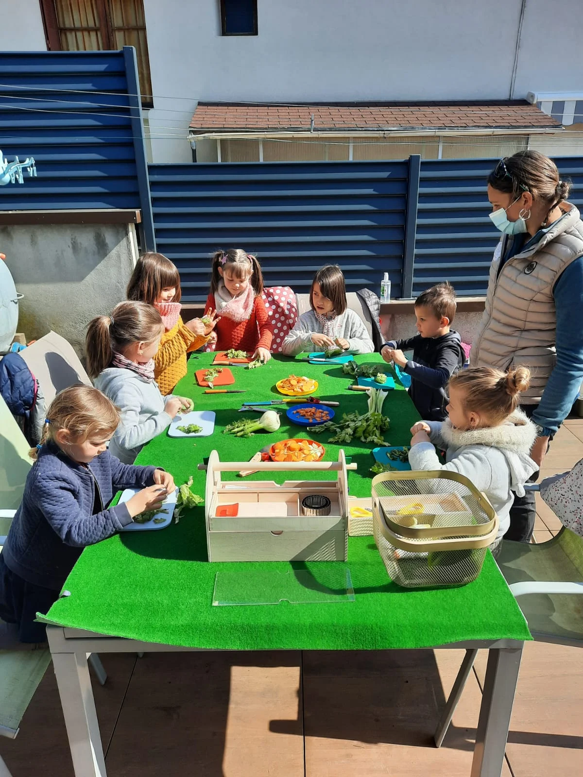 Atelier avec les enfants et les animaux de la ferme
